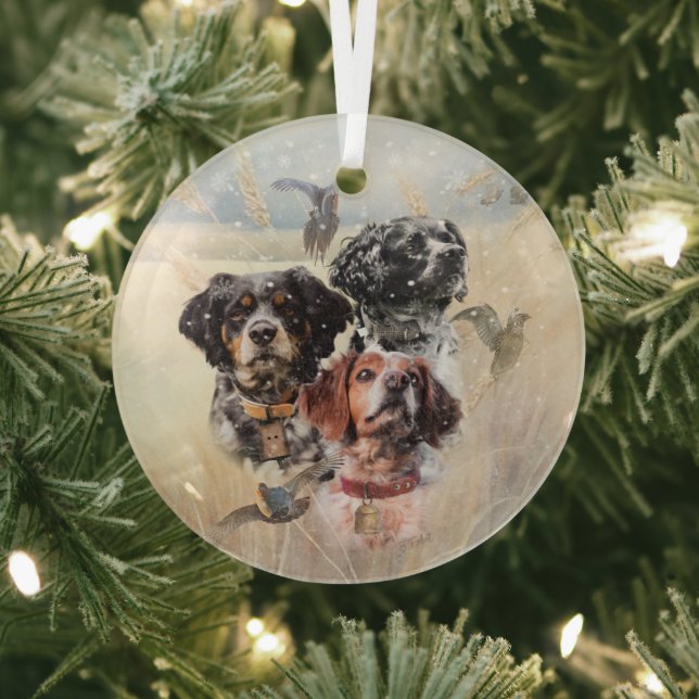 Brittany Spaniel Ornament Aus Glas (InSitu)