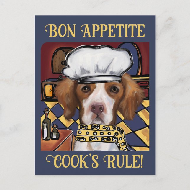 Brittany Spaniel Postkarte (Vorderseite)