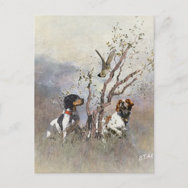 Brittany Spaniel Postkarte (Vorderseite)
