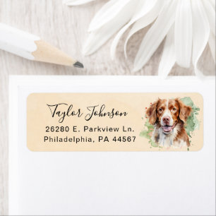 Brittany Spaniel Rücksendeadresse Label