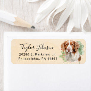 Brittany Spaniel Rücksendeadresse Label