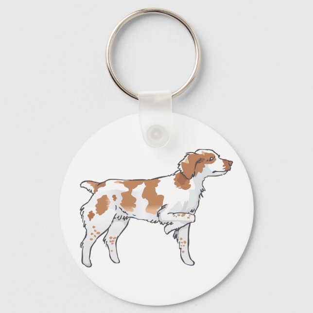 Brittany Spaniel Schlüsselanhänger (Vorderseite)