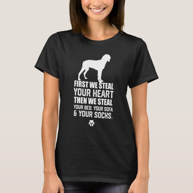 Brittany Spaniel Steal Your Heart Steal Your Bed s T-Shirt (Vorderseite)