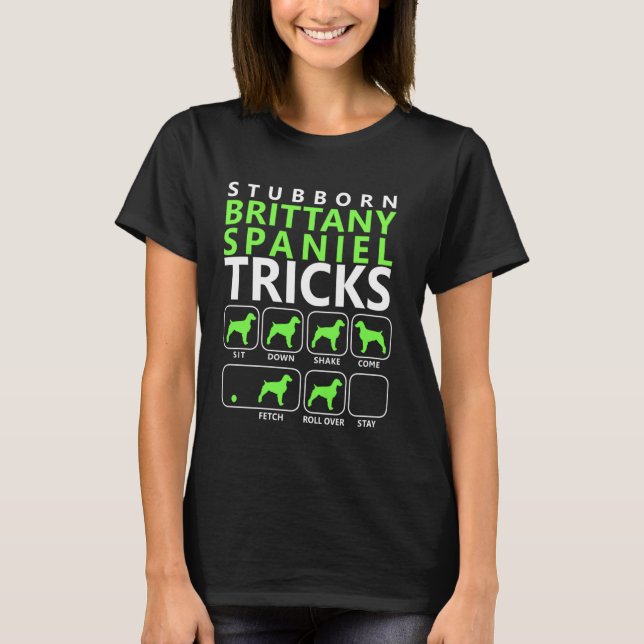 Brittany Spaniel T - Shirt Brittany Spanische Tric (Vorderseite)