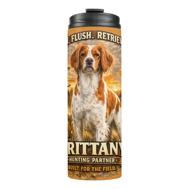 Brittany Spaniel Thermosbecher (Vorderseite)