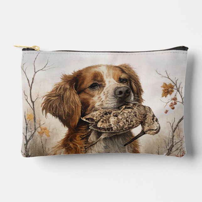 Brittany Spaniel & Waldschnepfenjagd Zubehörtasche (Vorderseite)