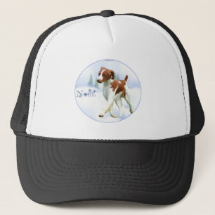 Brittany Spaniel Weihnachten Truckerkappe