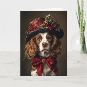 Brittany Spaniel Weihnachten Viktorianischer Hund