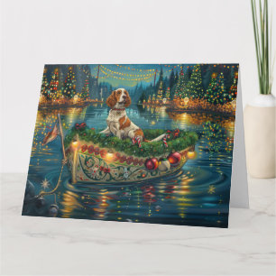 Brittany Spaniel Weihnachtliche Reise Karte