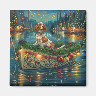Brittany Spaniel Weihnachts Feierliche Reise Magnet