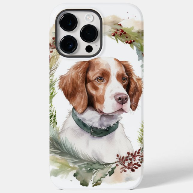 Brittany Spaniel Weihnachtsfeiertag Festliche Jung Case-Mate iPhone Hülle (Rückseite)
