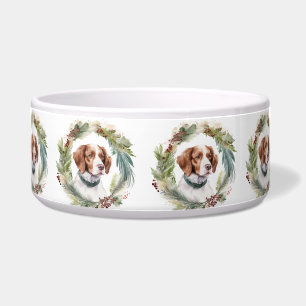 Brittany Spaniel Weihnachtsfeiertag Festliche Jung Napf