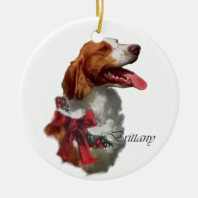 Brittany Spaniel Weihnachtsgeschenke Ornament (Vorne)