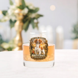 Brittany Spaniel Whiskyglas