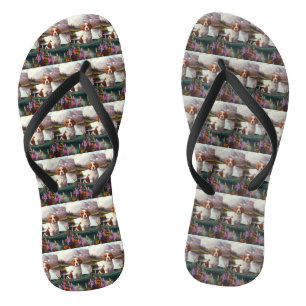 Brittany Spanier auf dem Paddle: Ein Landschaftlic Flip Flops