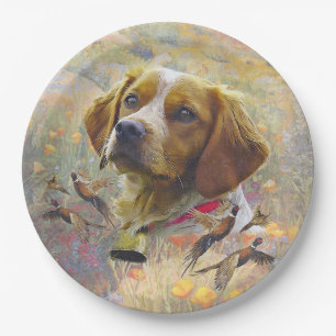 Brittany Spanisch Art , Pappteller