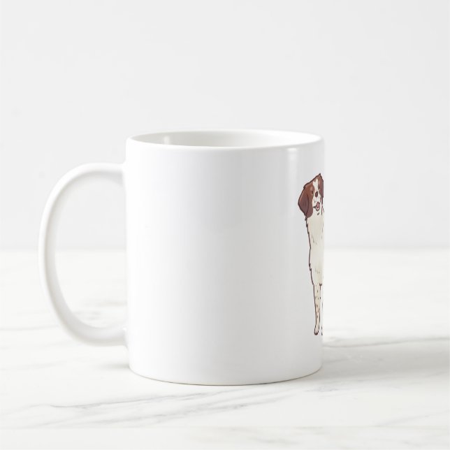 Brittany Spanische Hundekunst Kaffeetasse (Links)
