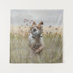 Brittany Spanische Jagdquail , Art Wandteppich