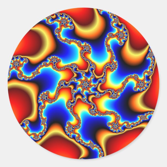 Brittle - Fraktal Runder Aufkleber (Vorderseite)