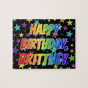 "BRITTNEY" First Name, Fun "HAPPY BIRTHDAY" Puzzle
