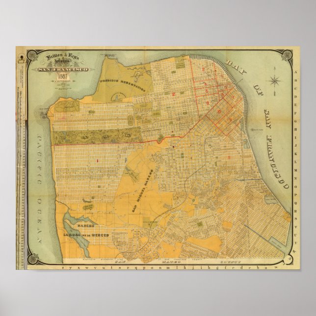 Britton and Rey's Guide Map Poster (Vorne)