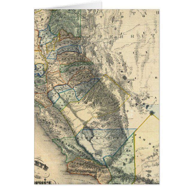 Britton and Rey's Map of California (Vorne)