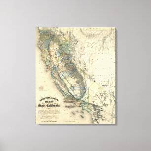 Britton und Reys Karte von Kalifornien Leinwanddruck