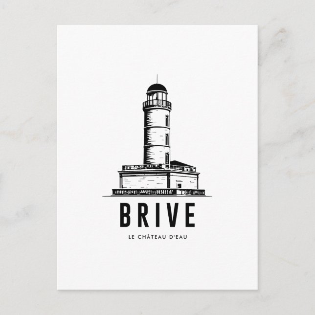 BrivelaGaillarde  Le Chateau dEau  Affiche Vintage Postkarte (Vorderseite)