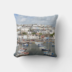 Brixham, Devon, England Throw Cushion/Pillow Kissen
