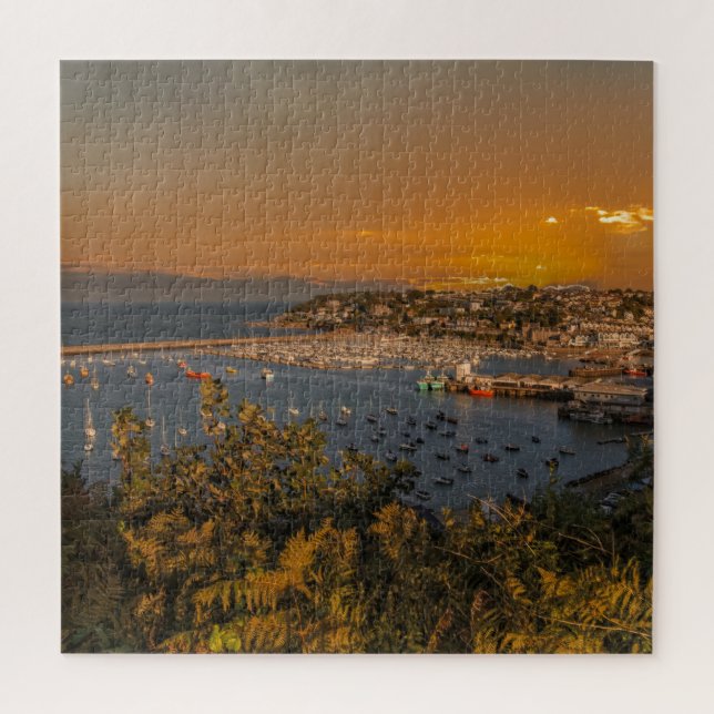 Brixham Harbour at Sunset Puzzle (Vertikal)