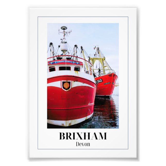 Brixham Harbour, English Riviera, Devon Fotodruck (Vorne)