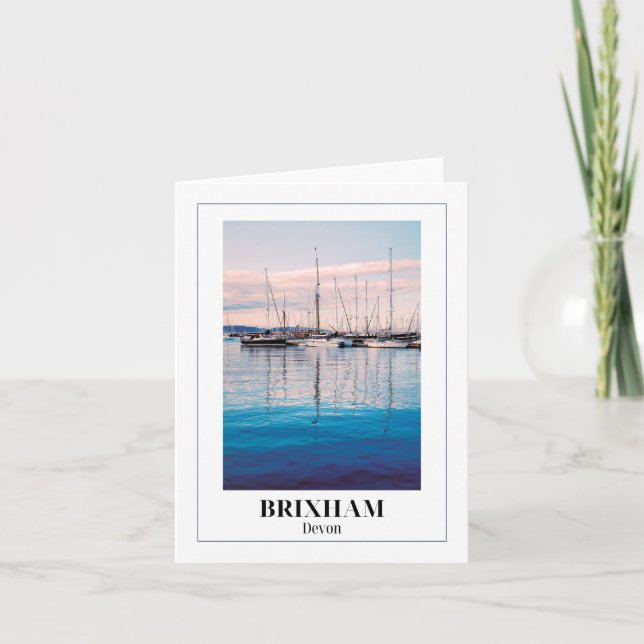Brixham Marina, English Riviera, Devon Karte (Vorderseite)