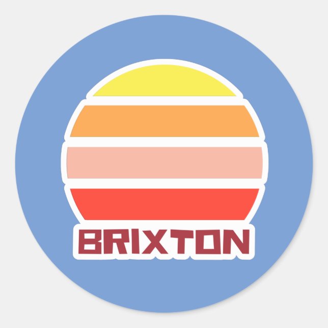 Brixton London Vintag Sunset Sticker (Vorderseite)