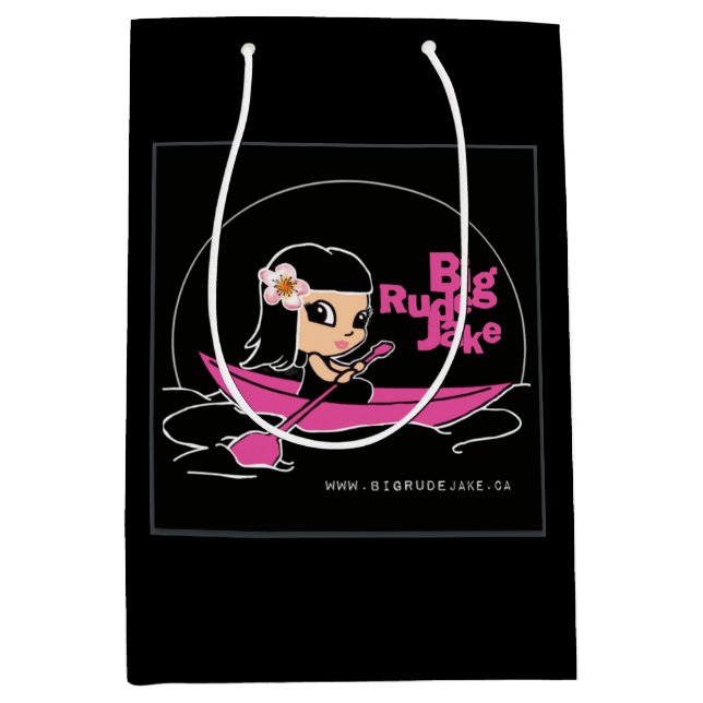 BRJ Pink Canoe Logo Medium Geschenktüte (Vorderseite)