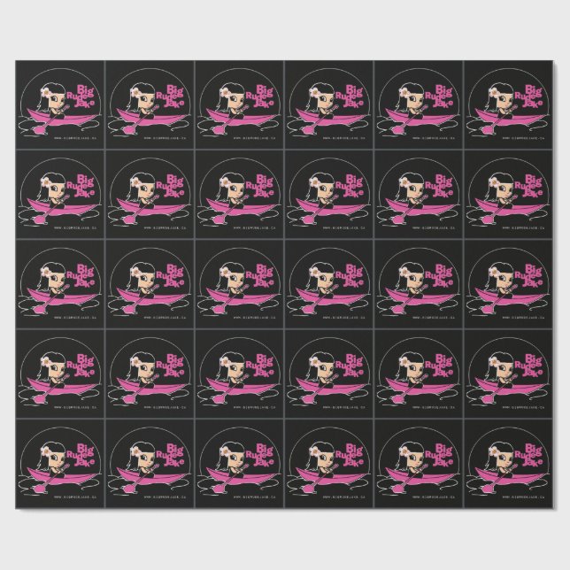 BRJ Pink Canoe Logo Wrapping Paper Geschenkpapier (Flach)