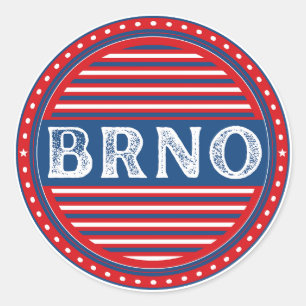 Brno City Pride Emblem – Tschechische Identität Runder Aufkleber