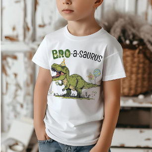 Bro-a-saurus Dinosaur Thema Kindergeburtstag Party T-Shirt