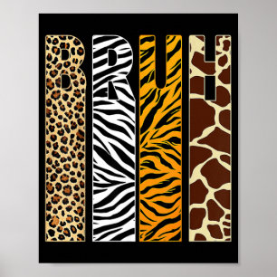 Bro Boys Tierdruck Kleidung Kinder Zoo Kleinkind J Poster