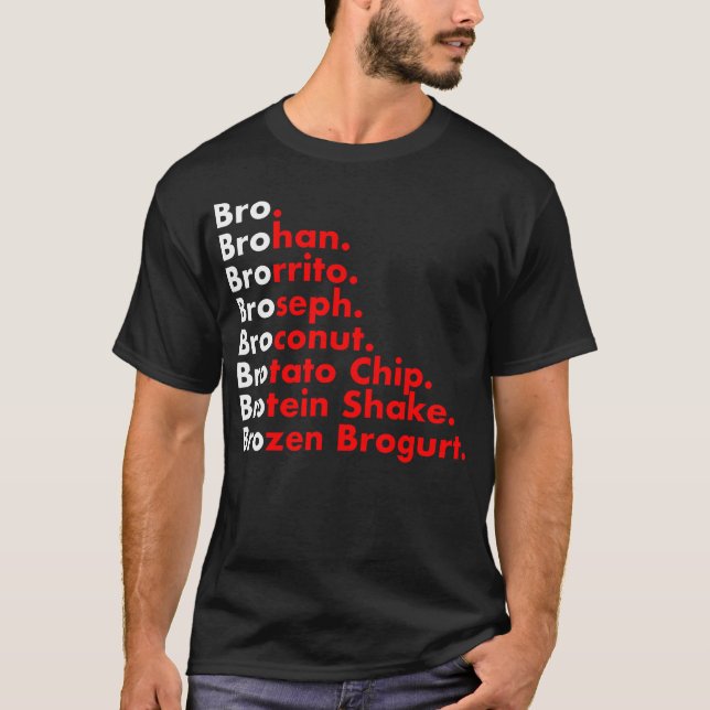 Bro Brocabulary Funny Fitness Gym Workout T-Shirt (Vorderseite)
