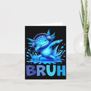 Bro Dabbing Axolotl Lustiger Gamer Kinder Jungen N Karte