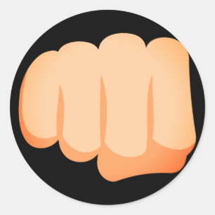 Bro Fist Emoji Runder Aufkleber