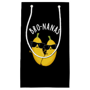 Bro-nanas Funny Fruit Banana Pun Dark BG Kleine Geschenktüte