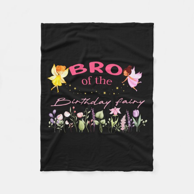 Bro Of The Birthday Fairy Little Girl Magical Fami Fleecedecke (Vorderseite)