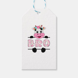 Bro of the Birthday Girl Cow Brother Family Party Geschenkanhänger