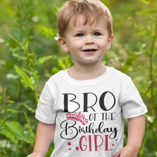 Bro of the Birthday Girl Customized Squad Matching T-Shirt