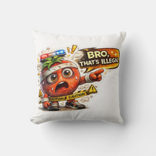 Bro That's Wild Lustiges Cartoon-Meme-T-Shirt Kissen