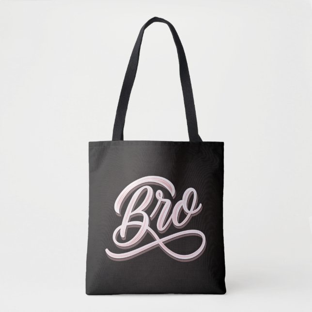 "BRO" Vintage Lettering Tote (Vorderseite)