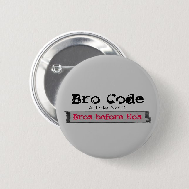 Bro vor Ho's Knopf Button (Vorne & Hinten)