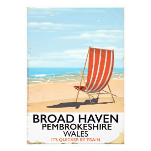 Broad Haven, Pembrokeshire, Wales Küste Fotodruck