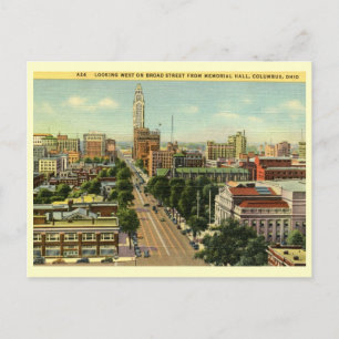 Broad St., Columbus, Ohio Vintag Postkarte